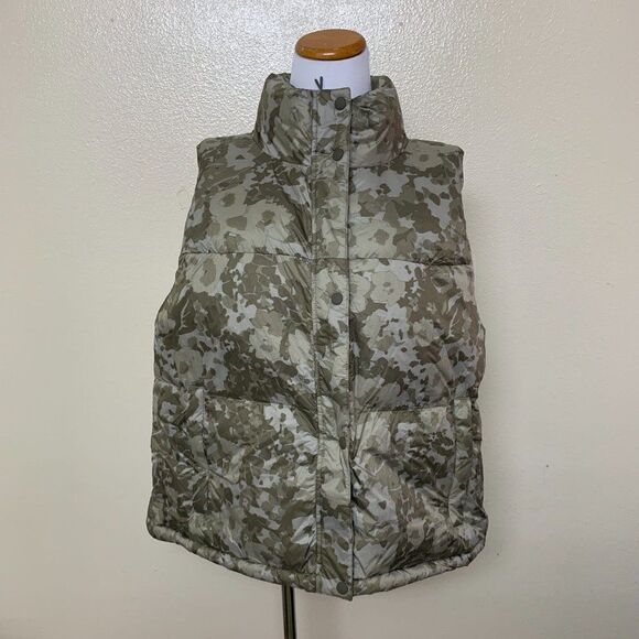 prAna Womens Hellebore Vest High Neck Xtra Large in Slate Green Wildflower - Picture 1 of 12